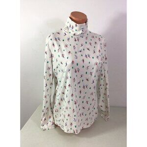 Lands End Ski Turtleneck Top Womens Large